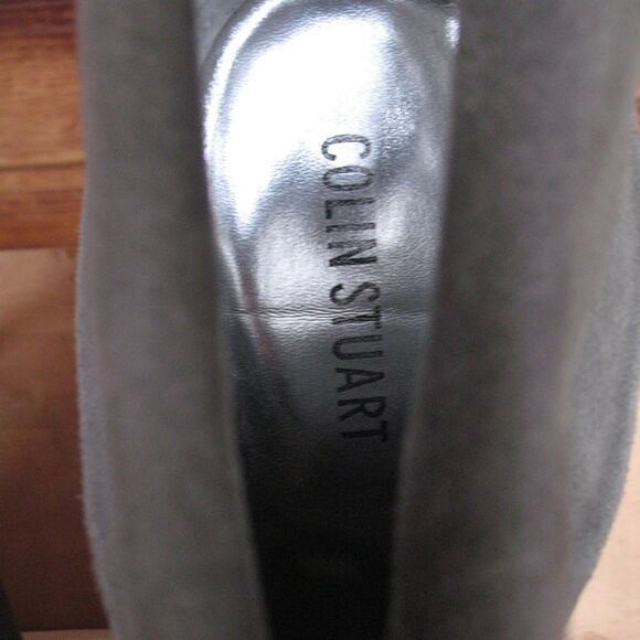 Gray Suede Ankle Booties - Picture 6 of 7